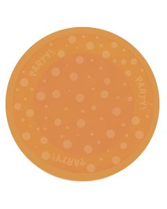 REUSABLE SEMI TRANSPARENT ORANGE PARTY PLATE 21CM-PRO-95930