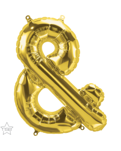 16 IN FOIL AMPERSAND GOLD AIR FILLED 1CTP-QUA-59758