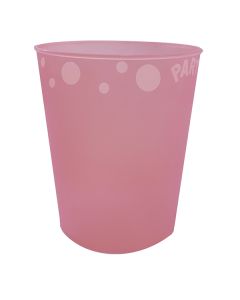 REUSABLE SEMI TRANSPARENT PINK PARTY CUP 250ML-PRO-95932