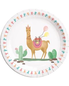 LLAMA PAPER PLATES LARGE 23CM 8CT-PRO-89629