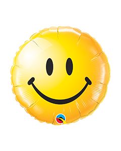 18 INCH FOIL RND SMILEY FACE YELLOW 1CTP-QUA-29632