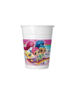 SHIMMER&SHINE GLITER FRIENDS PLSTIC CUPS 200ML 8CT-PRO-89944