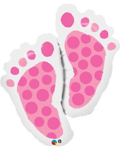 35 INCH FOIL SHAP SW BABY FEET PINK 1CTP-QUA-25853