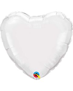 18 INCH FOIL HEART WHITE 1CTL-QUA-23762