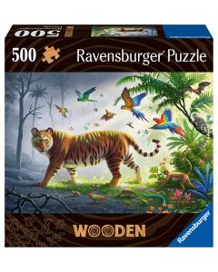 RAVENSBURGER 500PC WOODEN PUZ TIGERS IN THE JUNGLE-RVG-17514