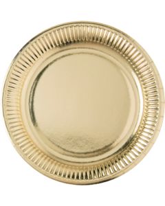 DECORATA GOLD PAPER PLATES 23CM 10CT-PRO-1850