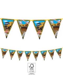 CONSTRUCTION  PAPER TRIANGLE FLAG BANNER 9FLG 1CT-PRO-95473