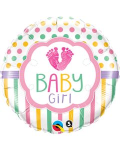 18 INCH FOIL RND BABY GIRL LO(FEET)E 1CTP-QUA-25746