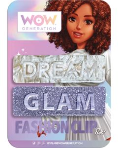 WOW GENERATION HAIR CLIPS WITH MESSAGE IN CDU-KIE-WOW00088