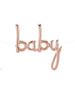 46 IN FOIL BABY SCIPT ROSE GOLD AIR FILLED 1CTP-QUA-59834