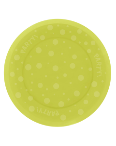 REUSABLE FLUO YELLOW PARTY PLATE 21CM-PRO-96044