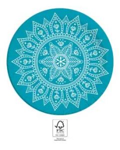 MANDALA PETROL PAPER PLATE 23CM 8CT NG-PRO-96632