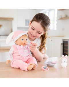 TINY TREASURES BUNNY FEEDING DOLL SET-KDK-KK6300