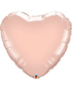 36 INCH FOIL ROSE GOLD HEART PLAIN 1CTL-QUA-57051