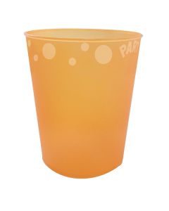 REUSABLE SEMI TRANSPARENT ORANGE PARTY CUP 250ML-PRO-95935