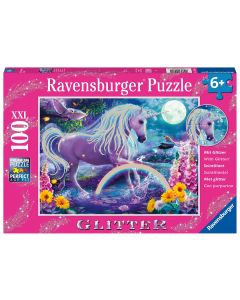 RAVENSBURGER 100PC GLITTER PUZZLE GLITTER UNICORN-RVG-12980