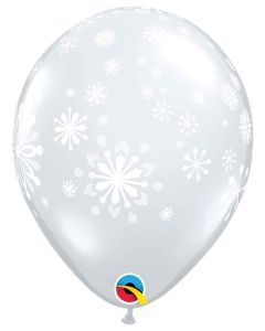 11 INCH LATEX CONTEMPORARY SNOWFLAKES 50CTP-QUA-58267