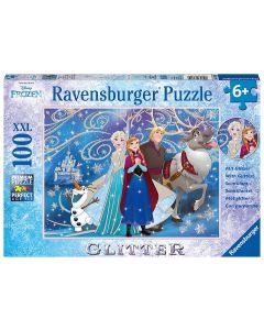 RAVENSBURGER 100PC GLITTER PUZ FROZEN GLITTER SNOW-RVG-13610