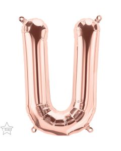 16 IN FOIL ROSE GOLD LETTER U AIR FILLED 1CTP-QUA-59744