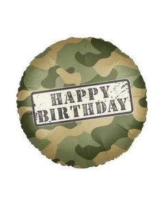 18 INCH FOIL RND CAMOUFLAGE HAPPY BIRTHDAY 1CTP-PRO-96380