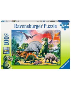 RAVENSBURGER 100PC XXL PUZZLE AMONG THE DINOSAURS-RVG-10957