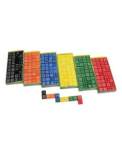 TFC-DOMINOES WOODEN 9X9 COLOURED 6 SETS 330P-TFC-10091