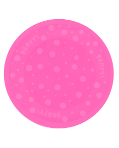 REUSABLE FLUO FUSCHIA PARTY PLATE 21CM-PRO-96042