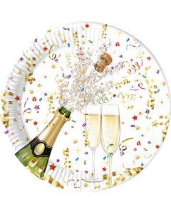 SPARKLING CELEBRATION PAPER PLATES 23CM 8CT - NG-PRO-93450