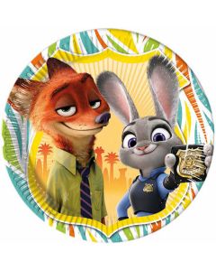 ZOOTROPOLIS PAPER PLATES LARGE 23CM 8CT-PRO-86660