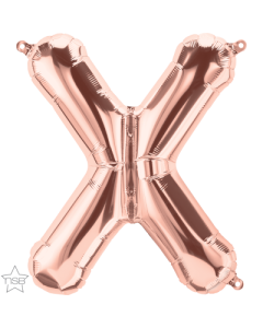 16 IN FOIL ROSE GOLD LETTER X AIR FILLED 1CTP-QUA-59750