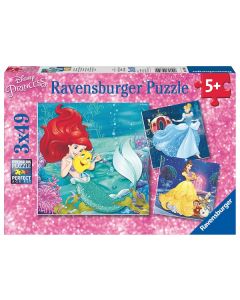 RAVENSBURGER 3X49PC PUZ DISNEY PRINCESS ADVENTURE-RVG-9350