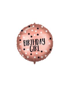 18 INCH FOIL RND BIRTHDAY GIRL ROSE GOLD 1CTP-PRO-92415