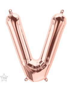 16 IN FOIL ROSE GOLD LETTER V AIR FILLED 1CTP-QUA-59746