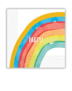 RAINBOW PARTY 2PLY PAPER NAPKINS 33X33CM 20CT-PRO-90592