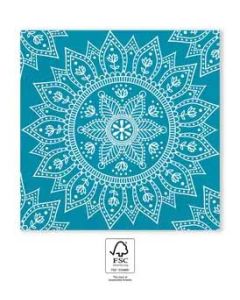 MANDALA PETROL 3PLY NAPKINS 33X33CM 20CT-PRO-96634