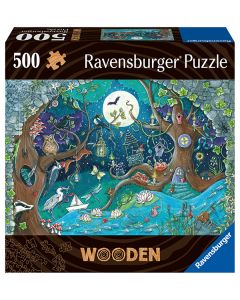 RAVENSBURGER 500PC WOODEN PUZZLE FANTASY FOREST-RVG-17516