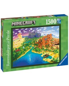 RAVENSBURGER 1500PC PUZZLE WORLD OF MINECRAFT-RVG-17189