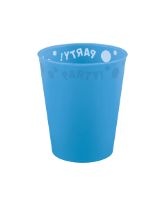 REUSABLE SEMI TRANSPARENT BLUE PARTY CUP 250ML-PRO-96199