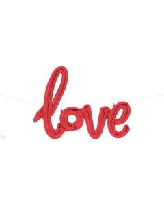 40 IN FOIL LOVE SCRIPT RED AIR FILLED 1CTP-QUA-59788