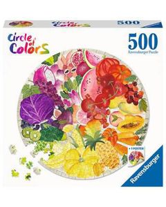 RAVENSBURGER 500PC PUZ CIRCLE OF COLOURS FRUIT&VEG-RVG-17169