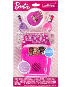 BARBIE MINI NAIL POLISH SET & ROLE PLAY NAIL DRYER-TWN-BB0072GA