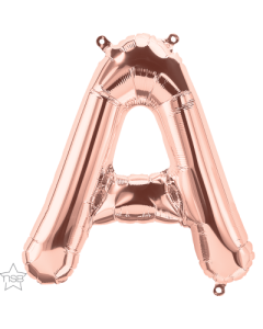 16 IN FOIL ROSE GOLD LETTER A AIR FILLED 1CTP-QUA-59704