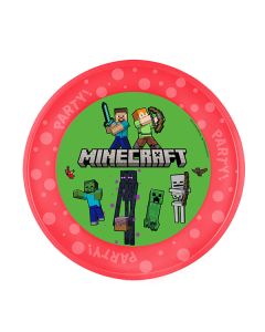 REUSABLE MINECRAFT PARTY PLATE 21CM-PRO-95820