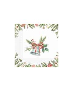 NAPKINS 3 PLY 33X33 JINGLE BELLS 20CT-PRO-92021