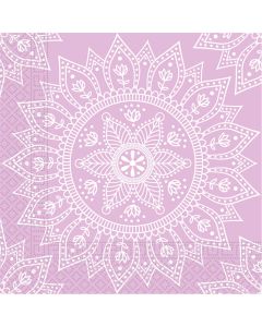 MANDALA LAVENDER 3PLY NAPKINS 33X33CM 20CT-PRO-96400