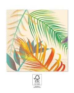 NAPKINS 3 PLY EVRYDAY DESIGN TROPICAL LEAVES 20CT-PRO-95700