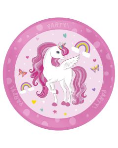 REUSABLE UNICORN PARTY PLATE 21CM-PRO-95969