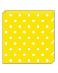 NAPKINS YELLOW DOTS THREE PLY 33X33CM 20CT-PRO-83208