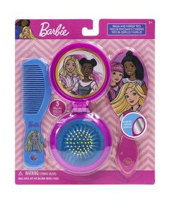 BARBIE POP UP HAIR BRUSH-MIRROR AND COMB-TWN-BB0167GA