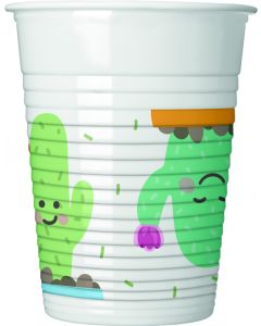 CACTUS PLASTIC CUPS 200 ML 8CT-PRO-89292